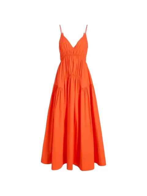 Michelyn gathered-poplin maxi dress by PROENZA SCHOULER
