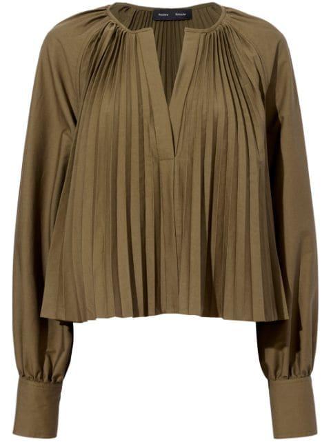 Monica pleat-detailing blouse by PROENZA SCHOULER