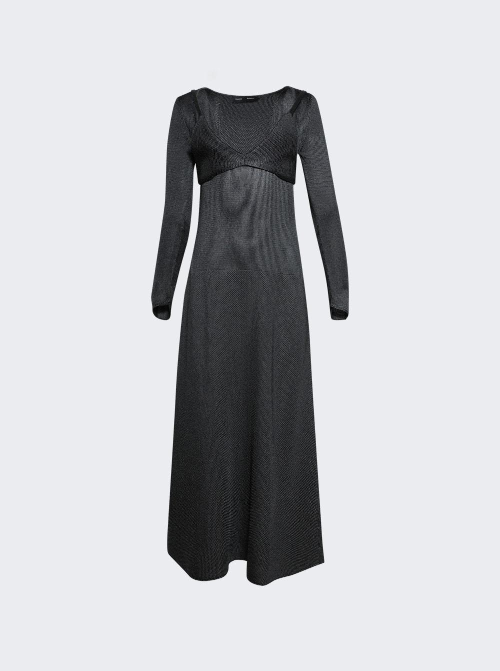 Nalani Dress In Lacqured Viscose Slate  | The Webster by PROENZA SCHOULER