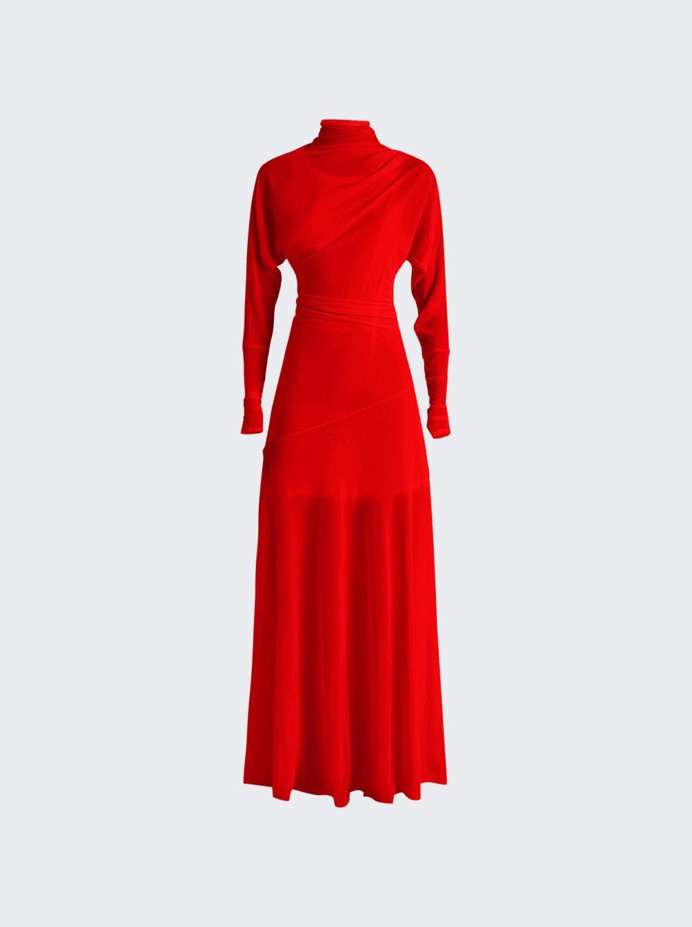 Paula Dress In Sheer Crepe Jersey Red  | The Webster by PROENZA SCHOULER