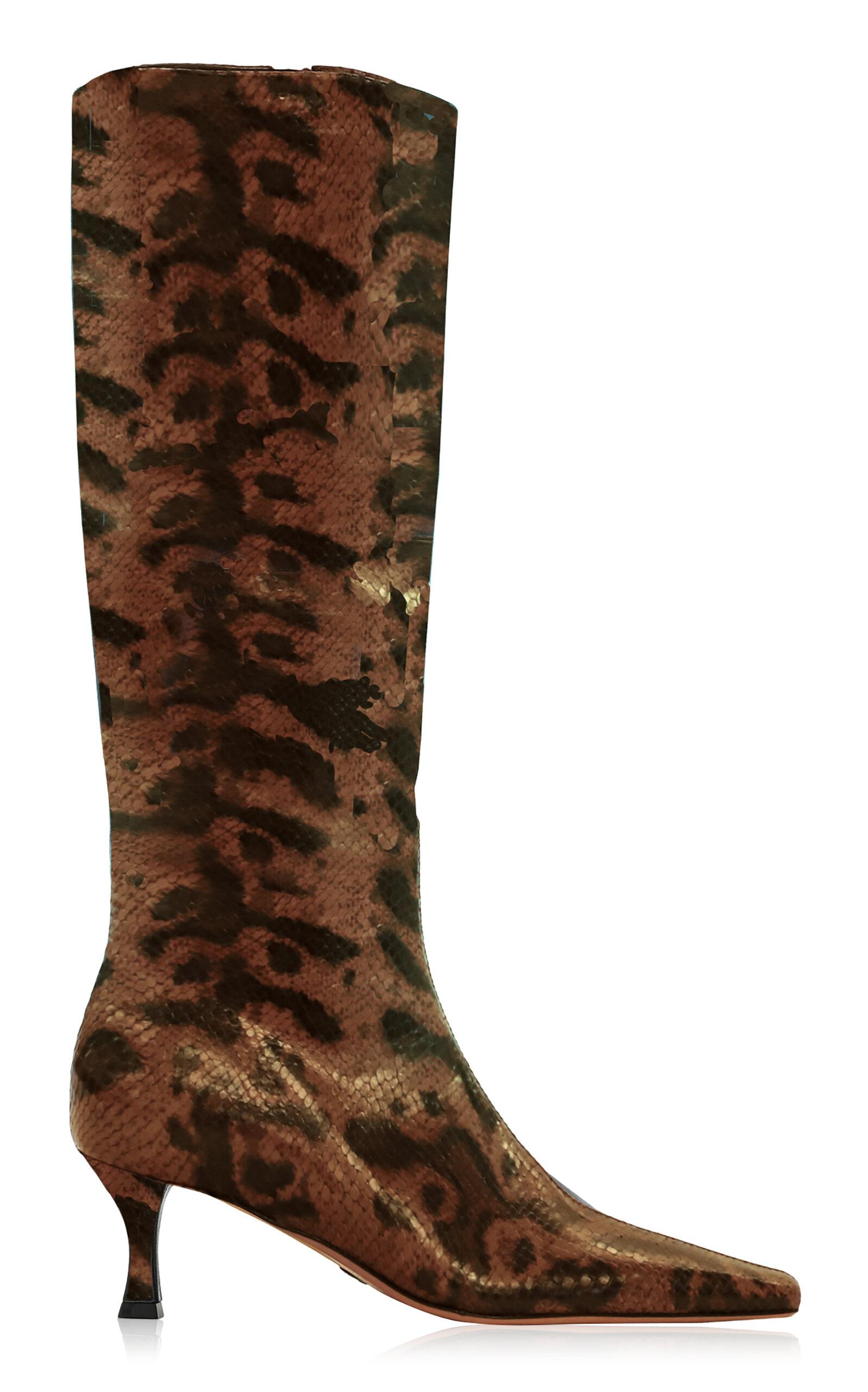 Proenza Schouler Embossed Python Trap Boots - Moda Operandi by PROENZA SCHOULER