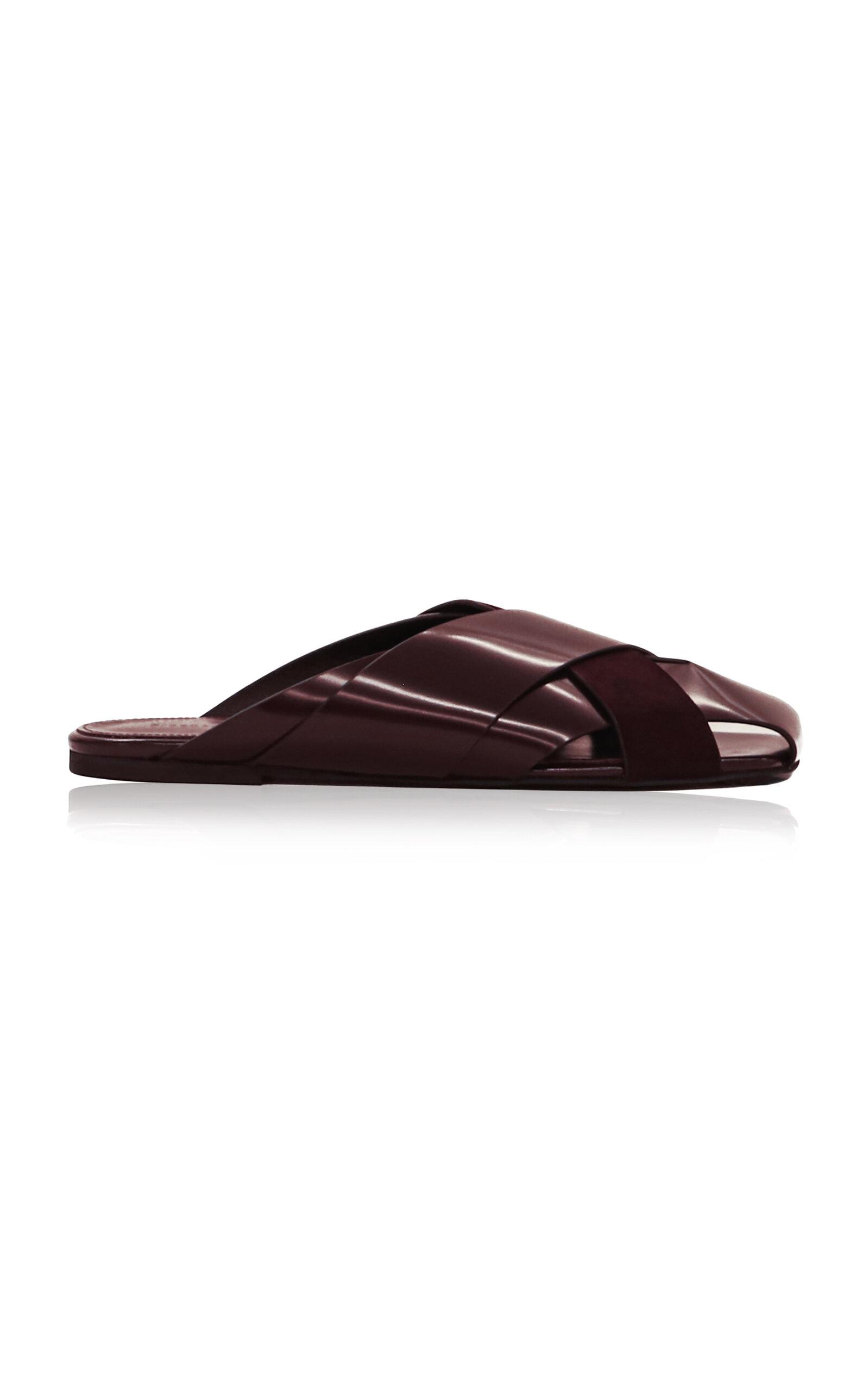 Proenza Schouler Slant Cross Leather Slides - Moda Operandi by PROENZA SCHOULER