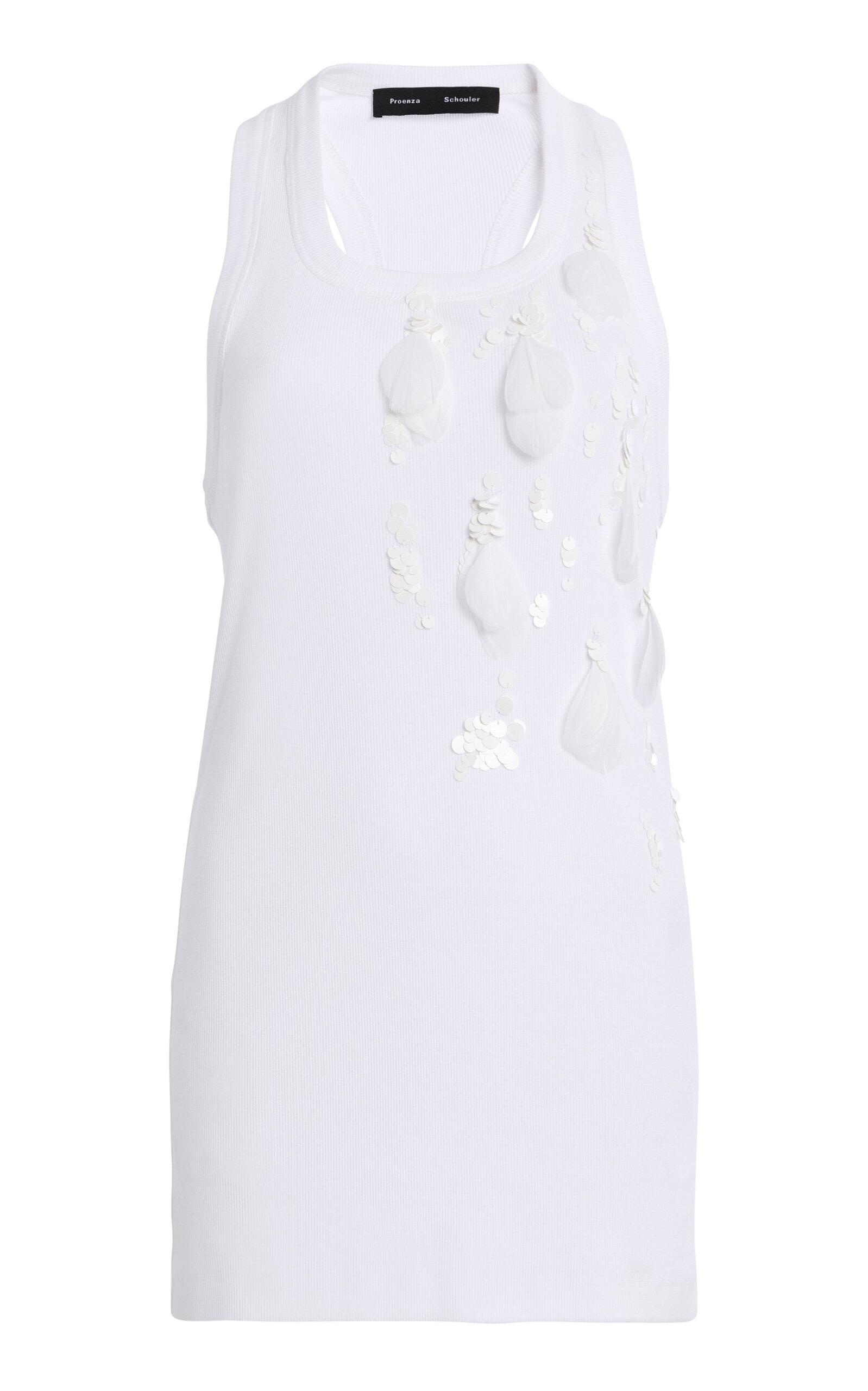 Proenza Schouler Tana Embroidered Cotton Top - Moda Operandi by PROENZA SCHOULER