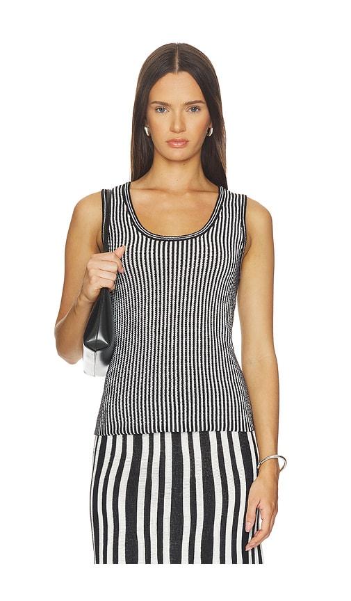 Proenza Schouler White Label Lennox Top in Black & White by PROENZA SCHOULER
