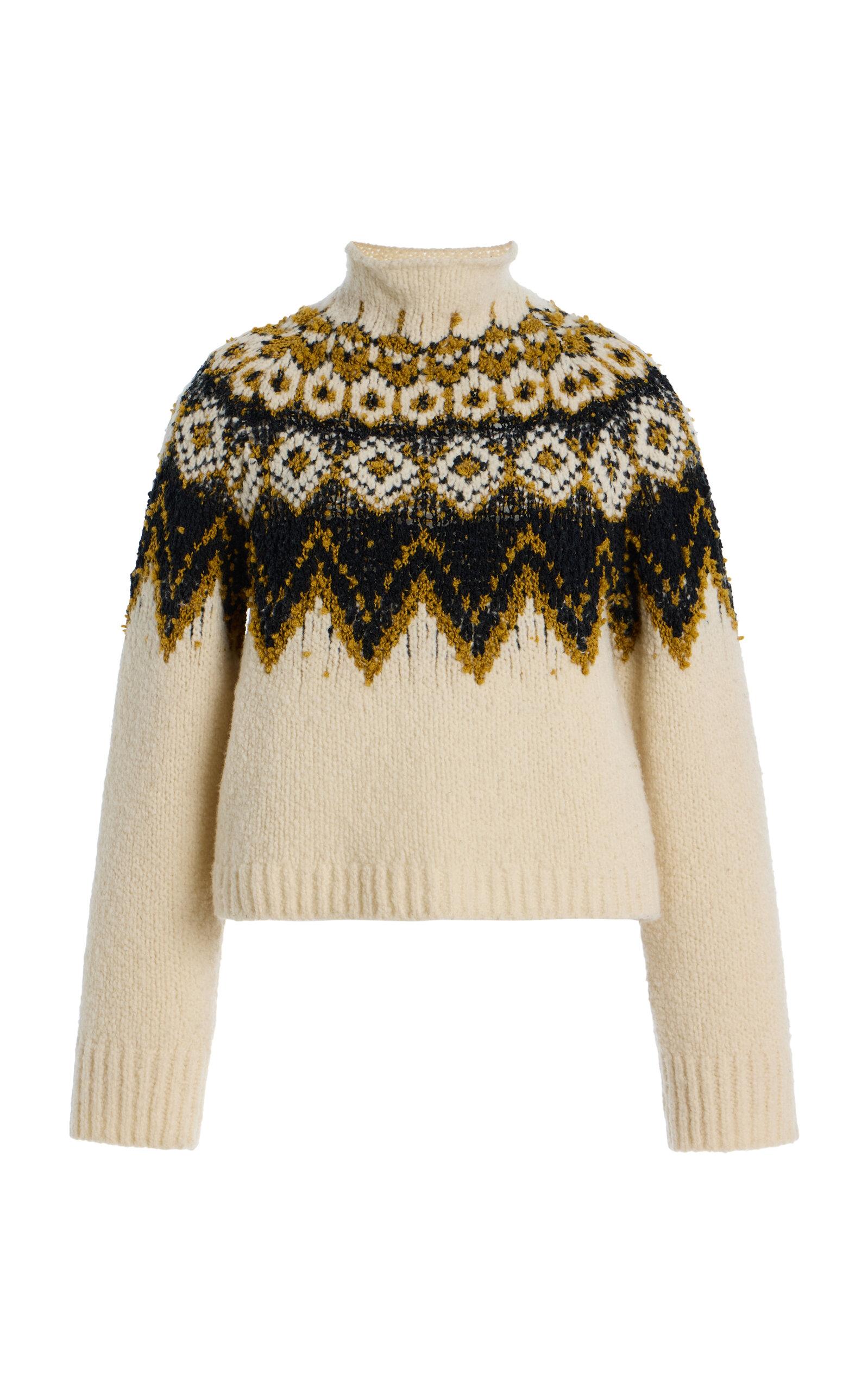 Proenzachouler White Label Lizzy Fair Isle Linen-Blendweater - Moda Operandi by PROENZA SCHOULER