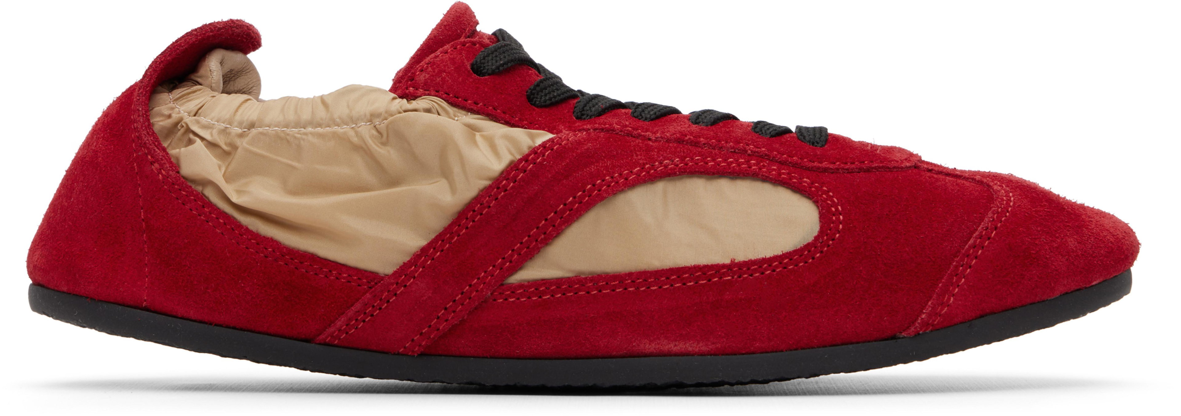 Red & Beige Soft Track Sneakers by PROENZA SCHOULER