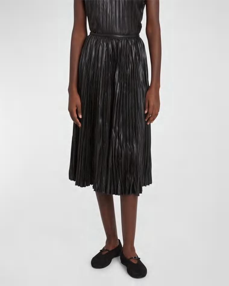 Rosalyn Pleated Faux-Leather Skirt by PROENZA SCHOULER