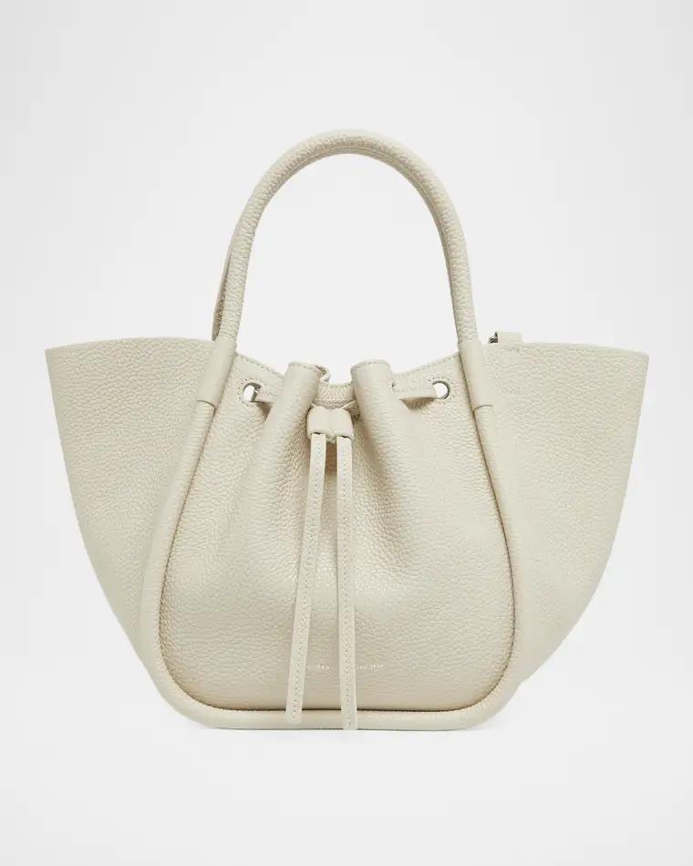 Small Ruched Grain Leather Tote Bag by PROENZA SCHOULER