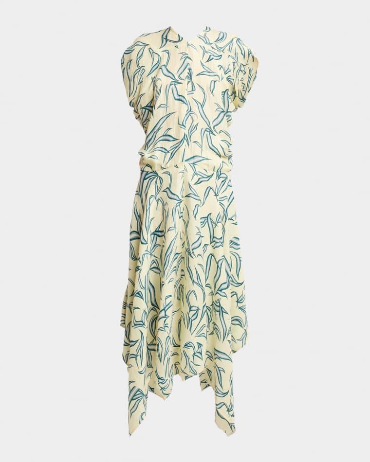 Sybella Printed Draped Maxi Dress by PROENZA SCHOULER