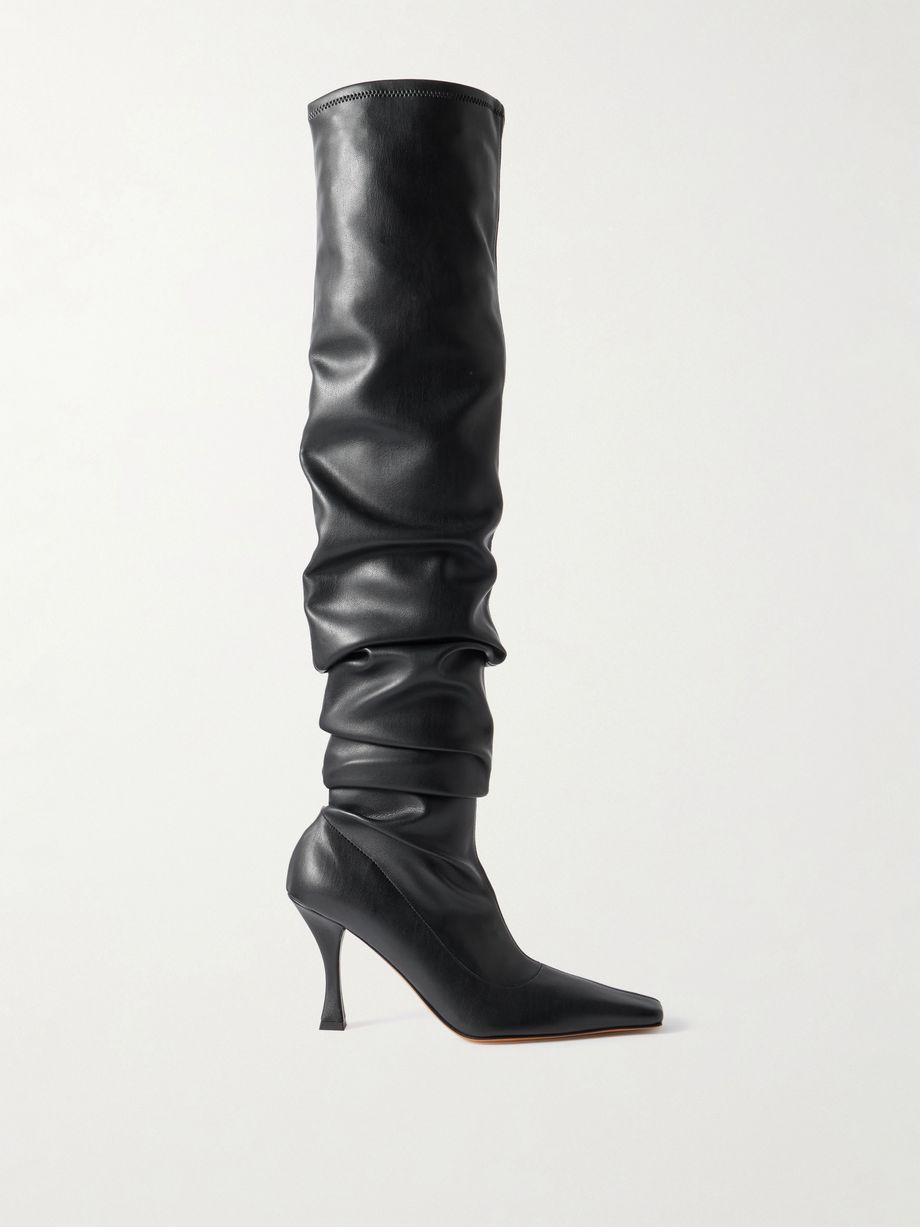 Trap ruched leather over-the-knee boots by PROENZA SCHOULER