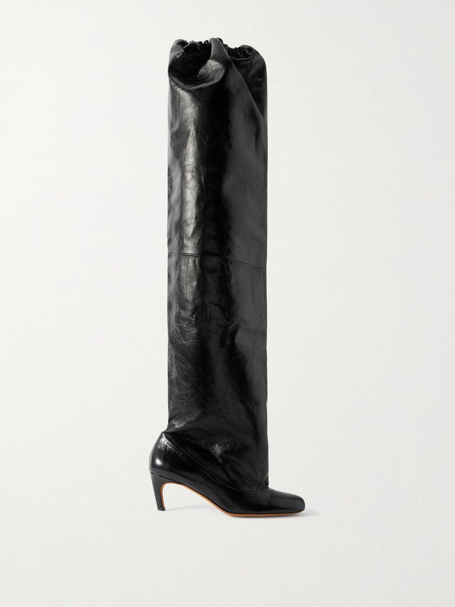 Uma crinkled-leather over-the-knee boots by PROENZA SCHOULER