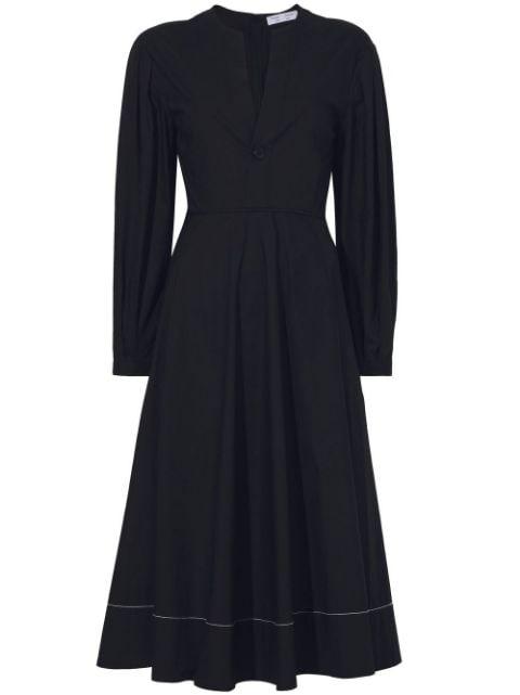 V-neck cotton poplin dress by PROENZA SCHOULER