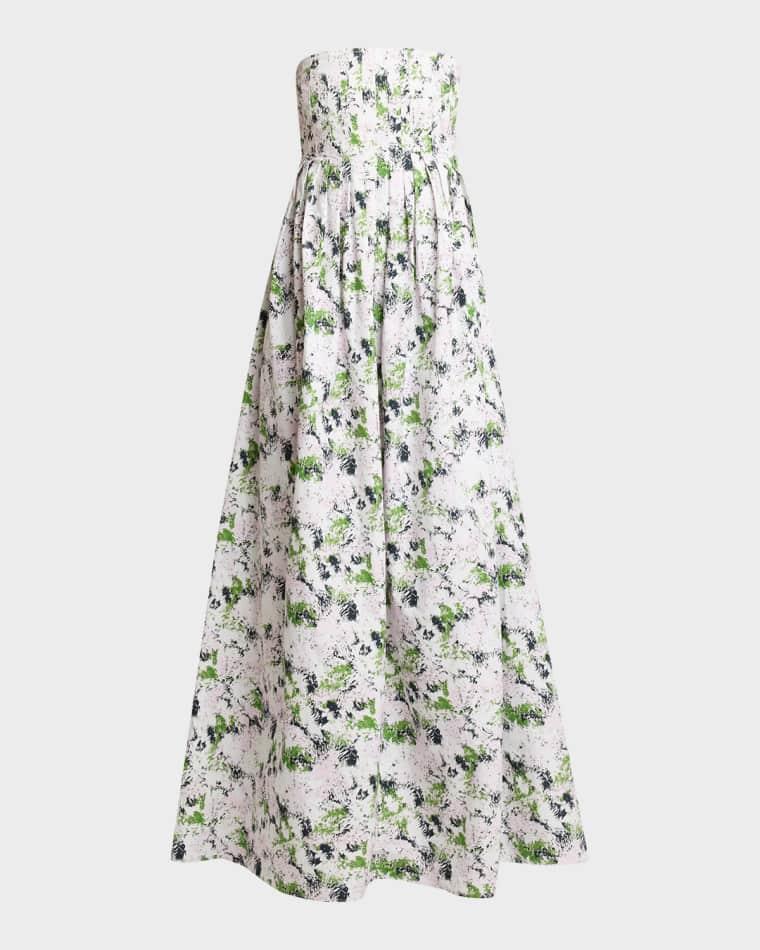 Virella Printed Strapless Maxi Dress by PROENZA SCHOULER