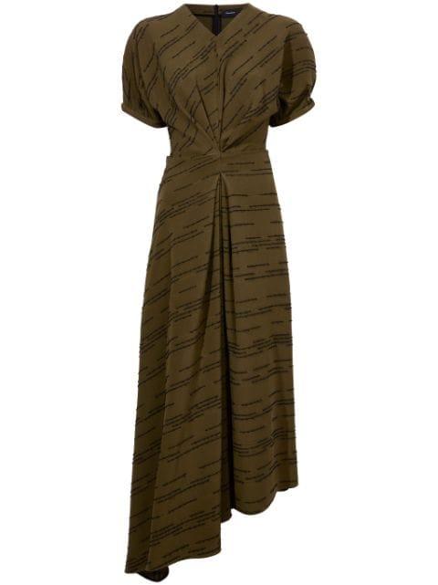 Vivienne striped asymmetric dress by PROENZA SCHOULER