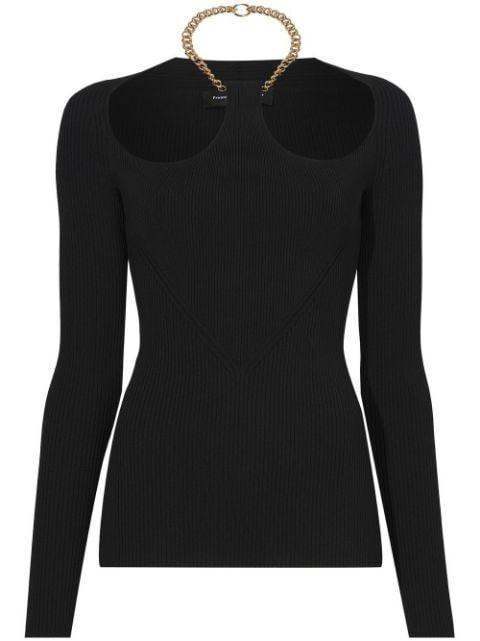 chain-detail ribbed-knit jumper by PROENZA SCHOULER