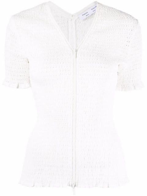 crochet zip-front blouse by PROENZA SCHOULER