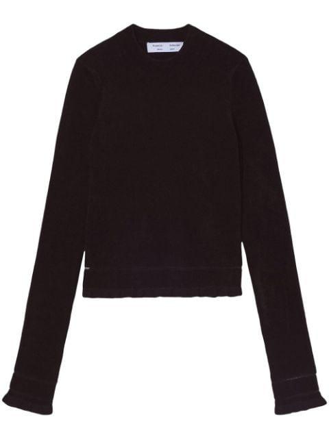cropped chenille-texture jumper by PROENZA SCHOULER