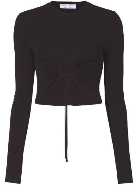 cropped cut-out drawstring top by PROENZA SCHOULER
