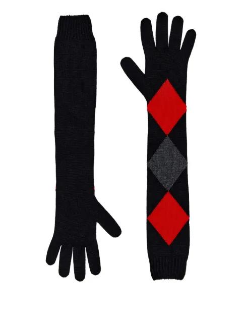 diamond-pattern cashmere gloves by PROENZA SCHOULER