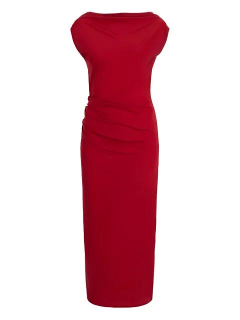 draped cowl-neck midi day dress by PROENZA SCHOULER