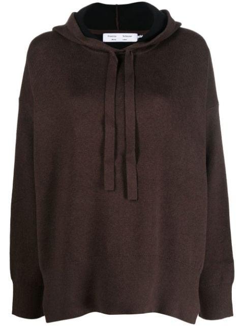 drop shoulder knitted hoodie by PROENZA SCHOULER
