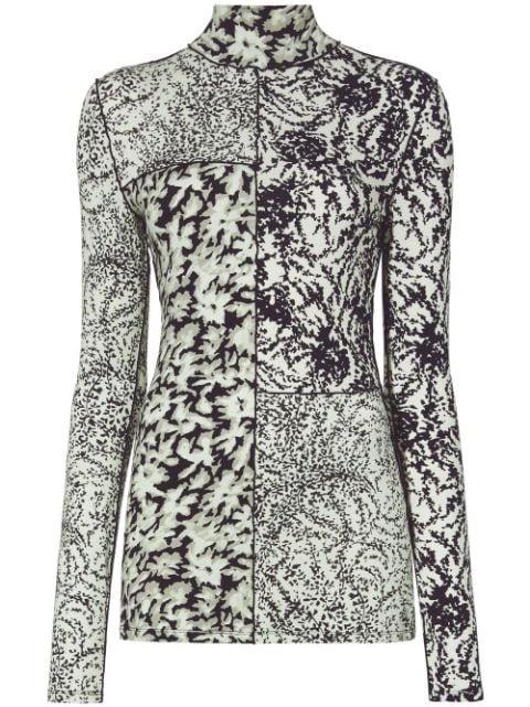 floral-print mock neck top by PROENZA SCHOULER