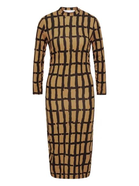 grid-print midi dress by PROENZA SCHOULER