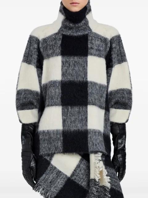 high-neck check wool top by PROENZA SCHOULER