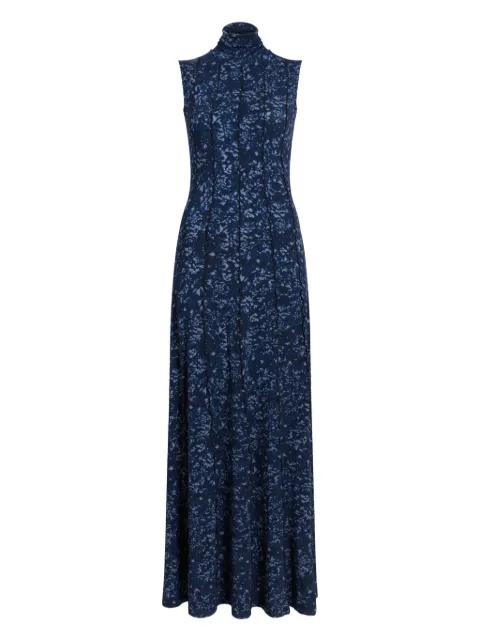 high-neck sleeveless floral dress by PROENZA SCHOULER