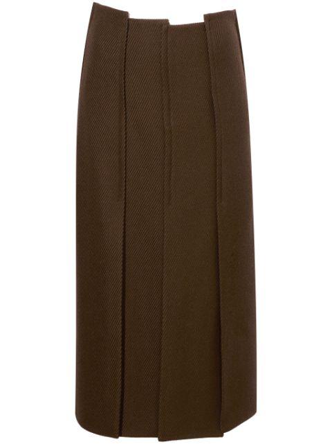 high-waist twill midi skirt by PROENZA SCHOULER