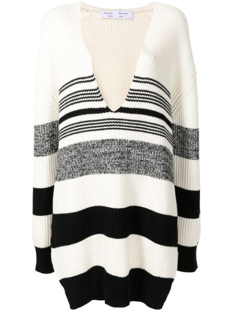horizontal-stripe V-neck jumper by PROENZA SCHOULER
