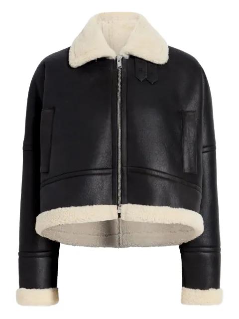 leather shearling-linen jacket by PROENZA SCHOULER