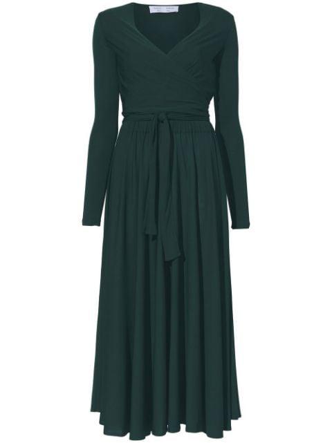 long-sleeved crepe wrap dress by PROENZA SCHOULER