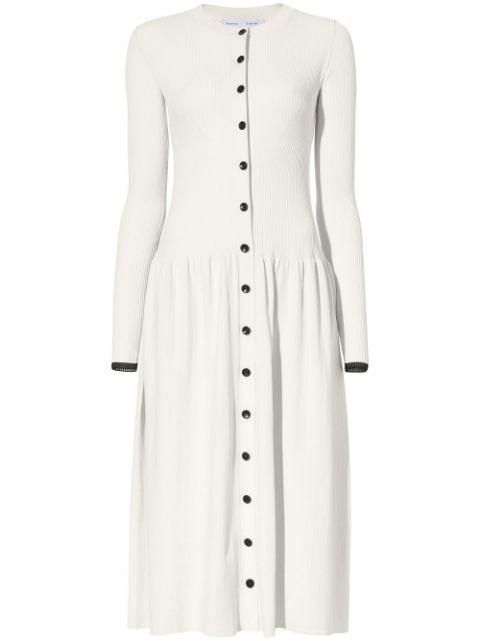 ribbed-knit button-fastening dress by PROENZA SCHOULER