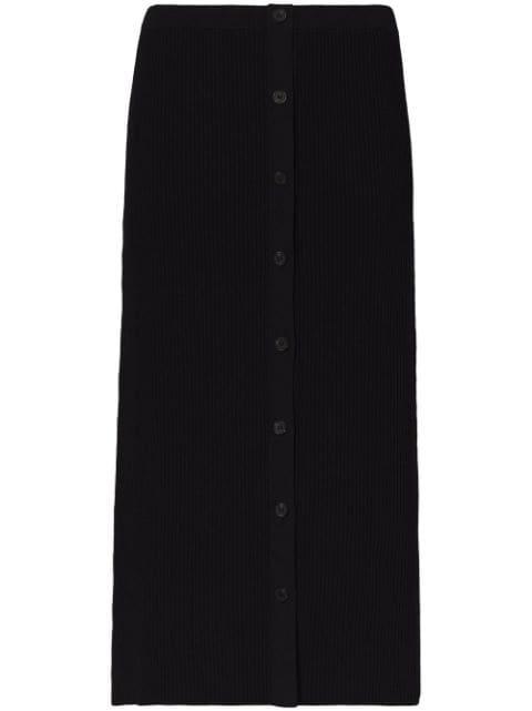ribbed-knit button-front skirt by PROENZA SCHOULER