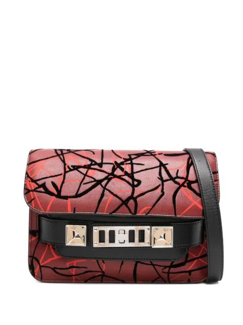 scribble-print clasp shoulder bag by PROENZA SCHOULER