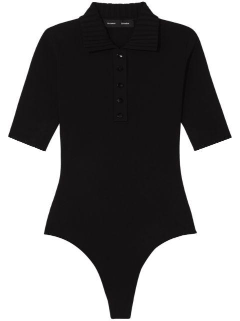 short-sleeved knitted polo bodysuit by PROENZA SCHOULER