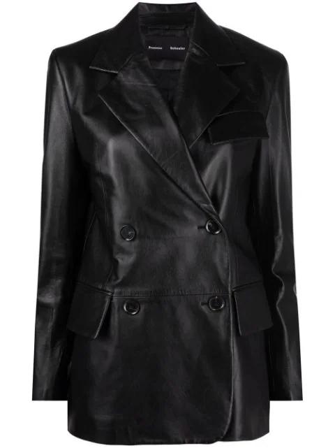 single-breasted leather blazer by PROENZA SCHOULER