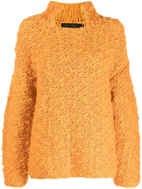 square-neck chunky-knit jumper by PROENZA SCHOULER