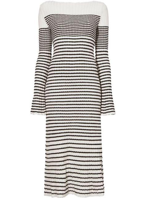 striped bouclé knit dress by PROENZA SCHOULER