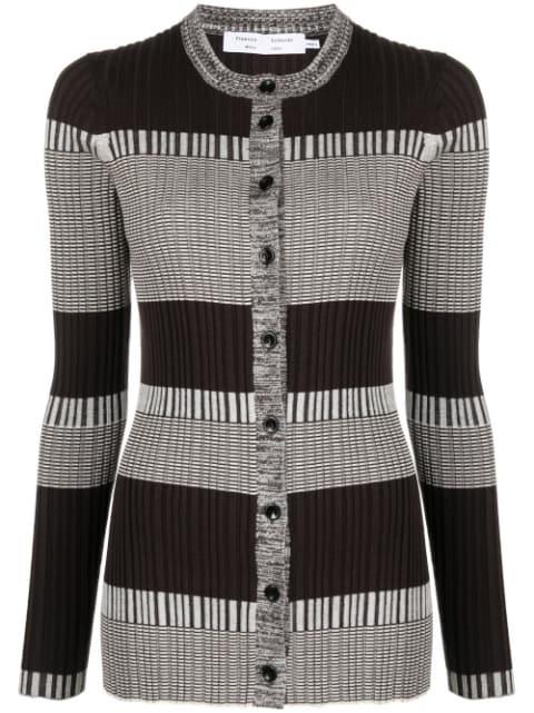 striped rib-knit cardigan by PROENZA SCHOULER