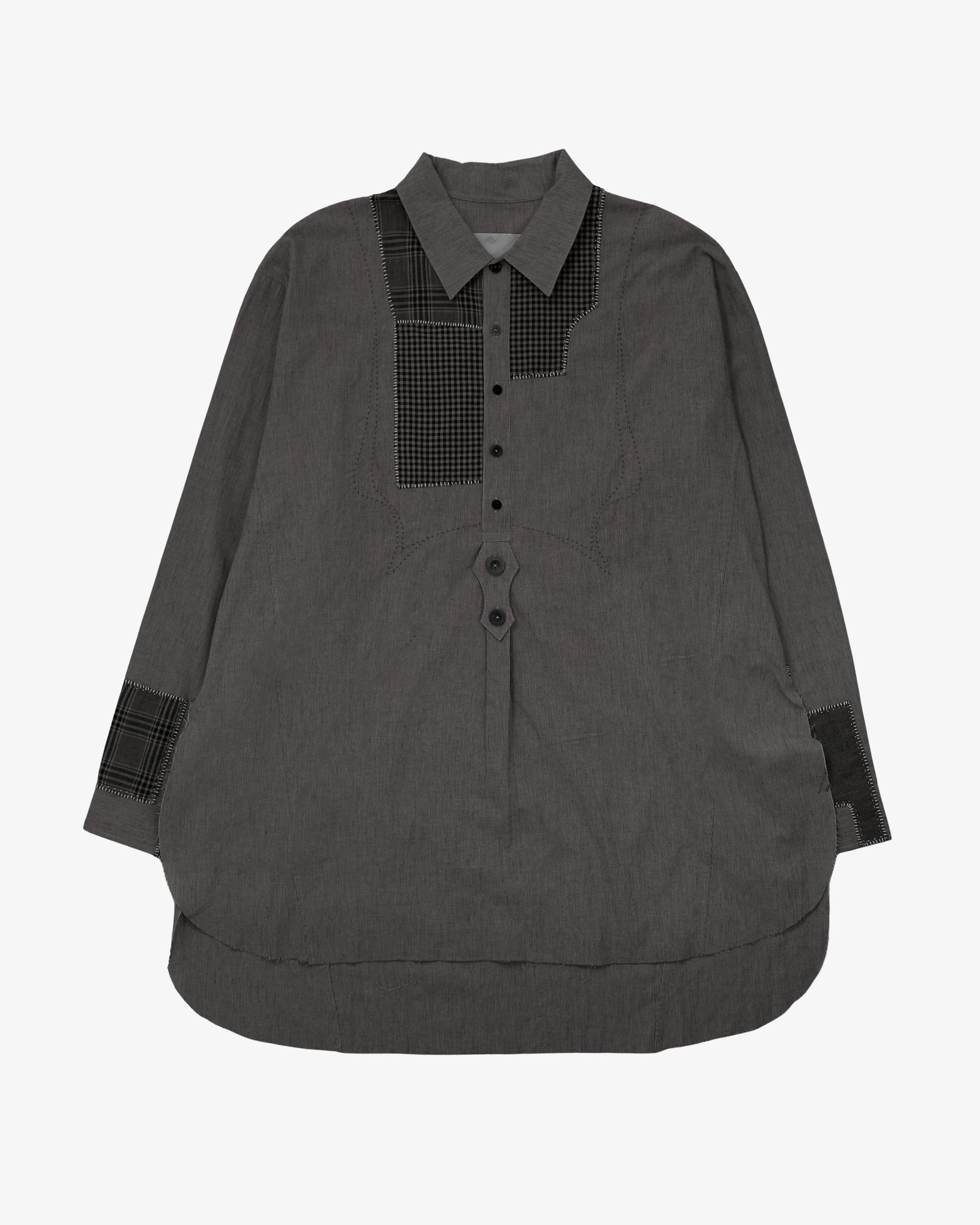 PROFESSOR - Men's Grandpa’s Repaired Shirt - (Black) by PROFESSOR