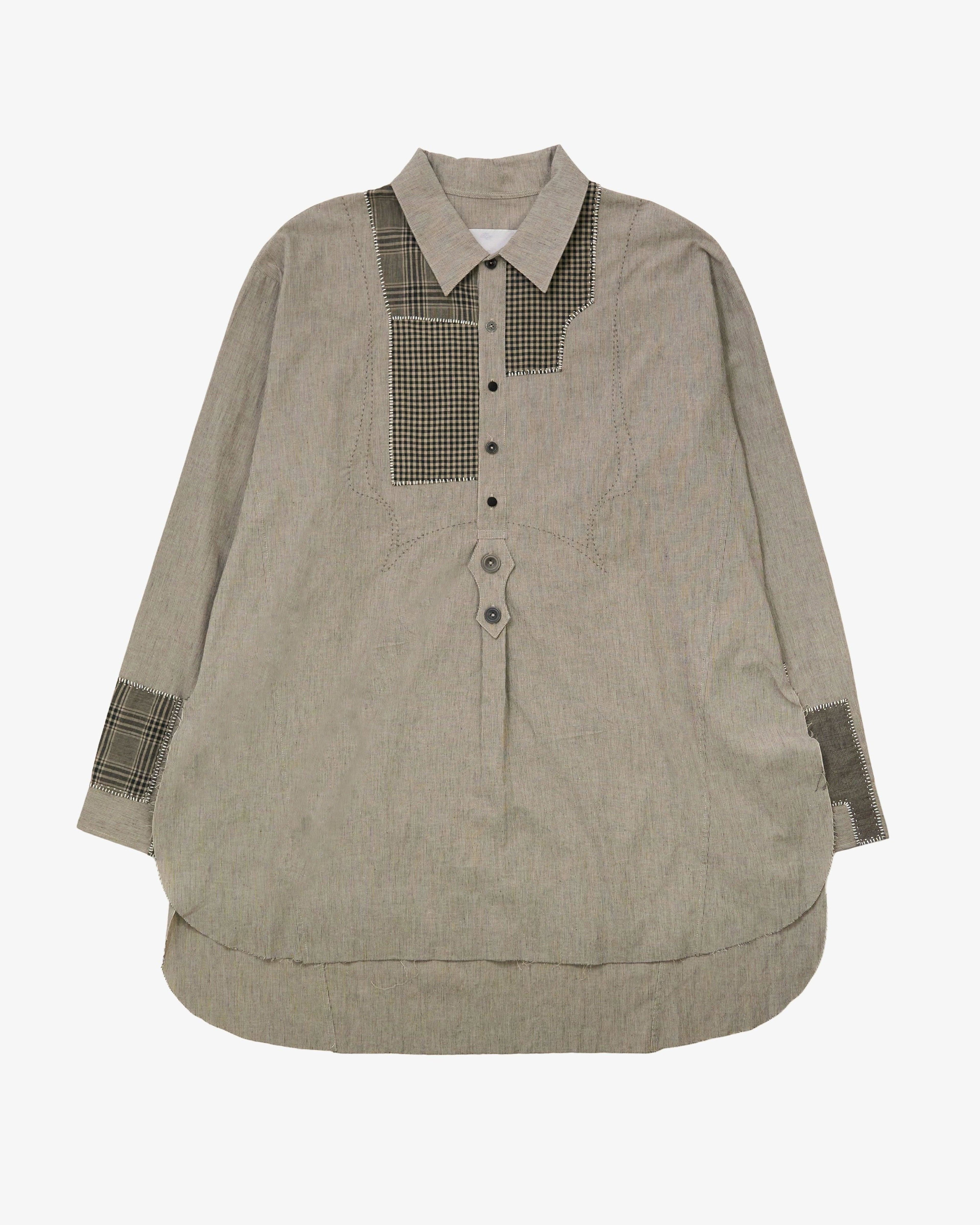 PROFESSOR - Men's Grandpa's Repaired Shirt - (Grey) by PROFESSOR