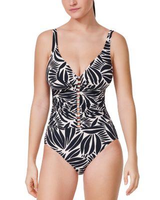 Come Back V Neck One Piece Swimsuit by PROFILE BY GOTTEX