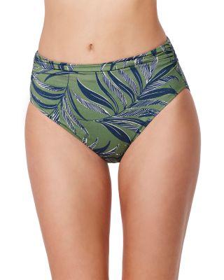 La Palm Mid Rise Shirred Waist Bikini Bottom by PROFILE BY GOTTEX