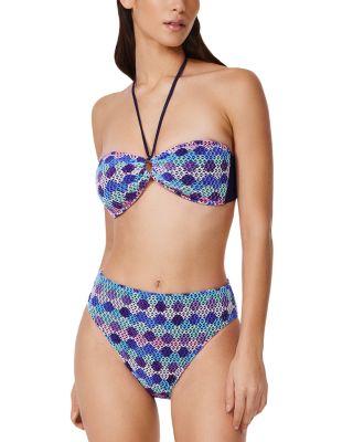 Retro Riviera Bandeau Bikini Top & High Waist Bikini Bottom by PROFILE BY GOTTEX