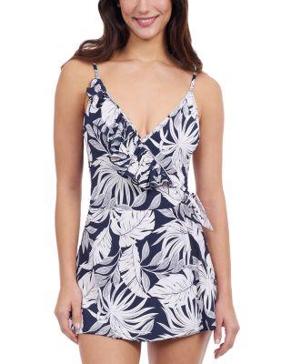 Surplice Ruffled Swimdress by PROFILE BY GOTTEX