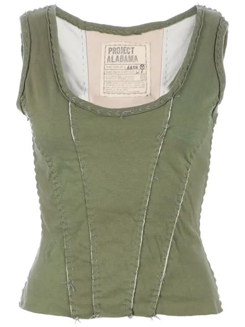 stitch trim tank top by PROJET ALABAMA
