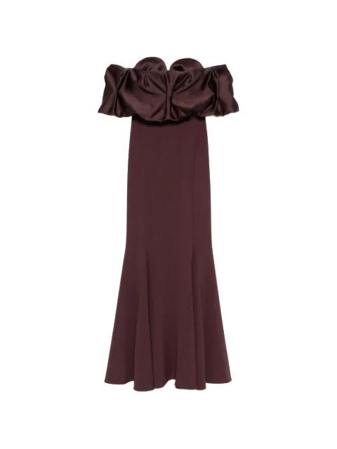 x Elisabetta Franchi ruffled off-the-shoulder dress by PRONOVIAS PARTY EDIT