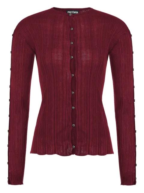 Touch ribbed cardigan by PROTEMOA